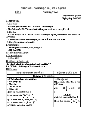 Giáo án Đại số 9 cả năm